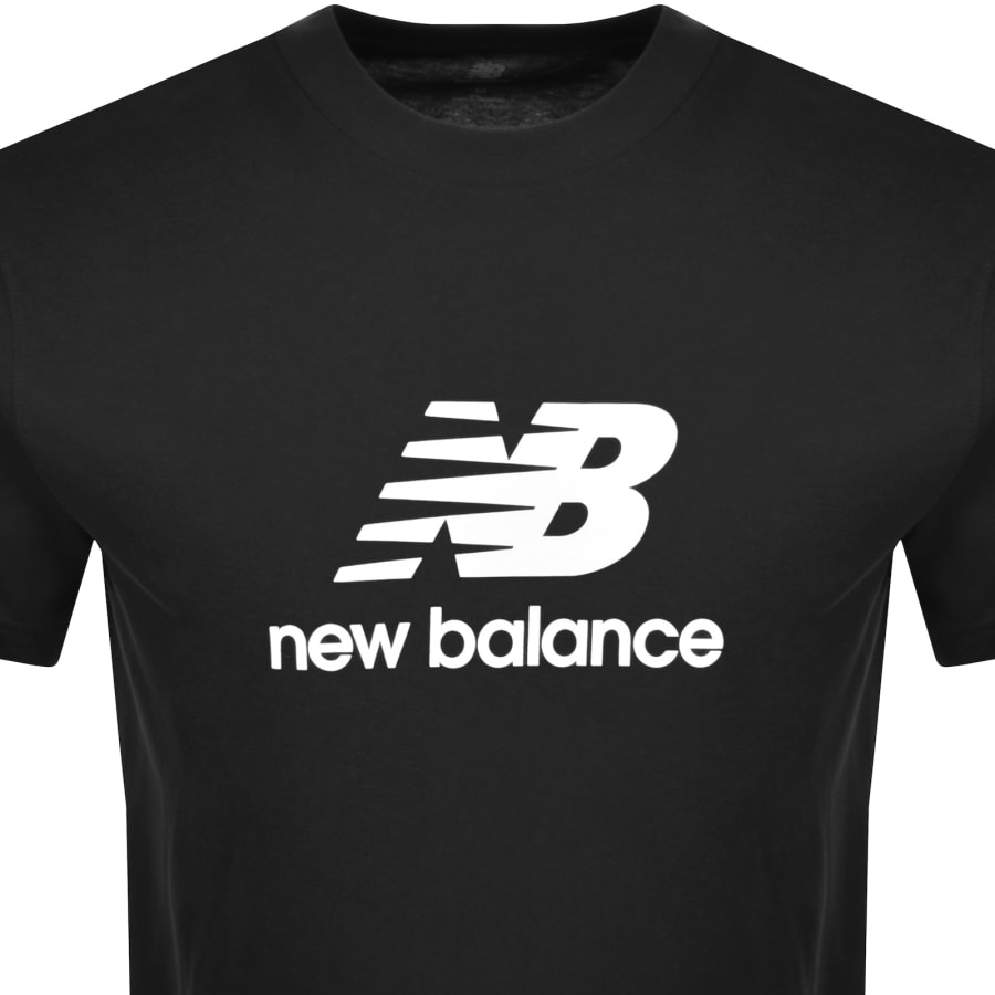 New balance black t shirt hot sale